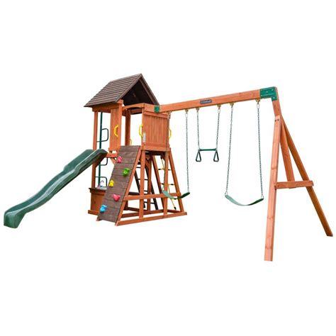 kidkraft wooden swing sets